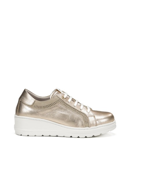 deportivo en piel dorado fluchos cuña