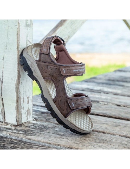 sandalias skechers hombre marrón 204105