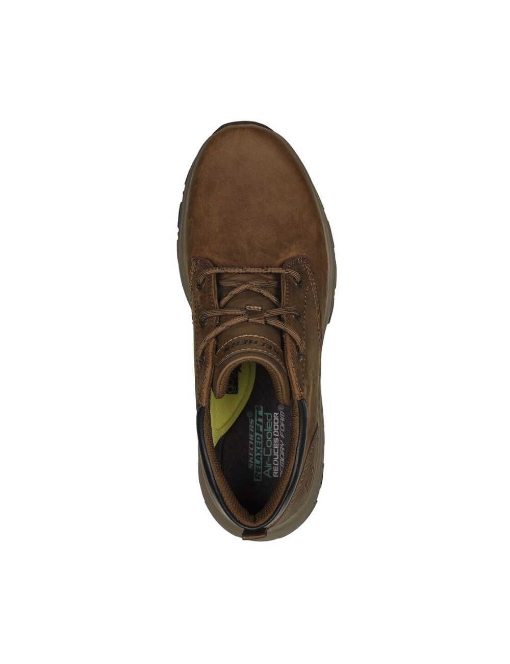 Bota hombre Skechers piel marrón