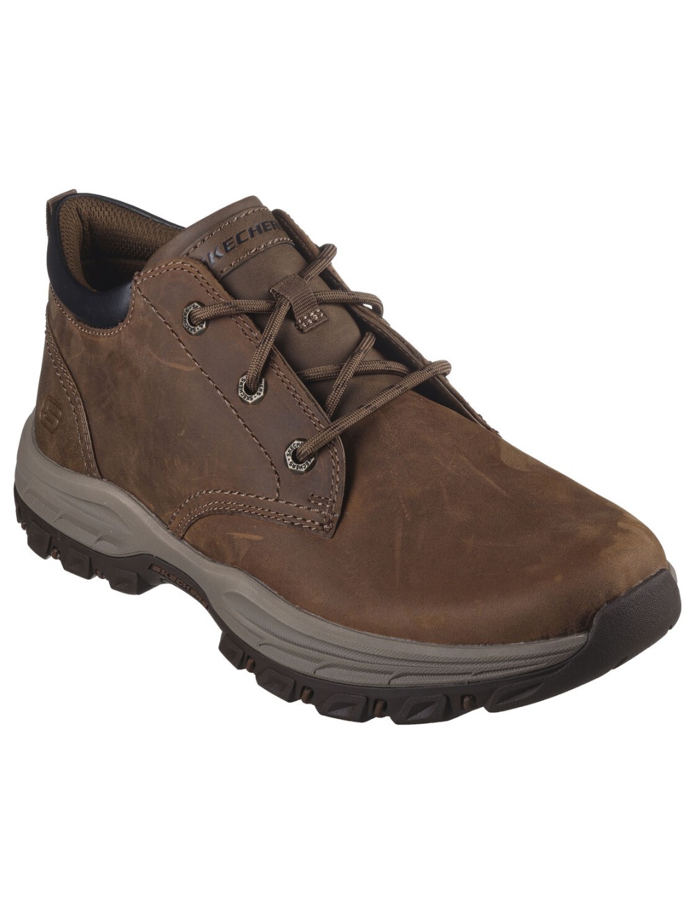Bota hombre Skechers piel marrón