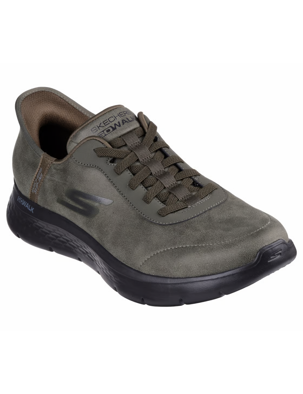 skechers slip ins hombre verde kaki piel skechers slip ins hombre verde kaki piel