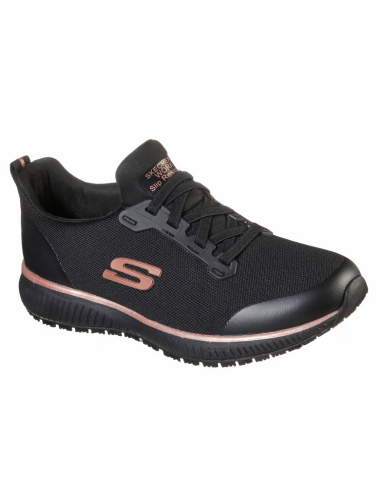 Work Squad skechers de trabajo negro elásticos